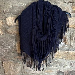 Navy blue infinity scarf